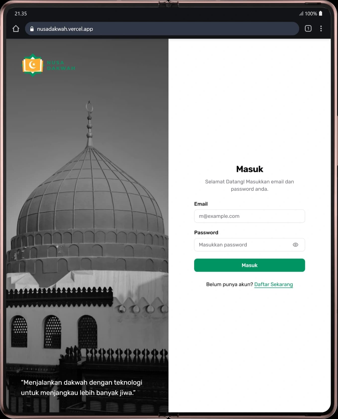 Nusa Dakwah content workflow
