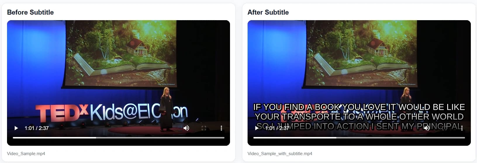 Speech-to-text subtitle workflow evidence